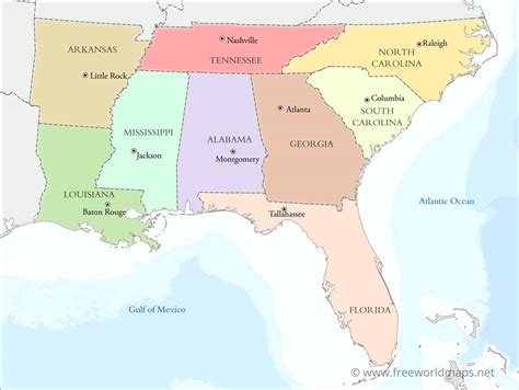 Southeast map capitals - The United States Geological Survey defines Southeastern United States as including the states of Alabama, Arkansas, Florida, Georgia, Kentucky, Louisiana, Mississippi, North Carolina, South Carolina, Tennessee, Puerto Rico, the United States Virgin Islands, and Virginia .